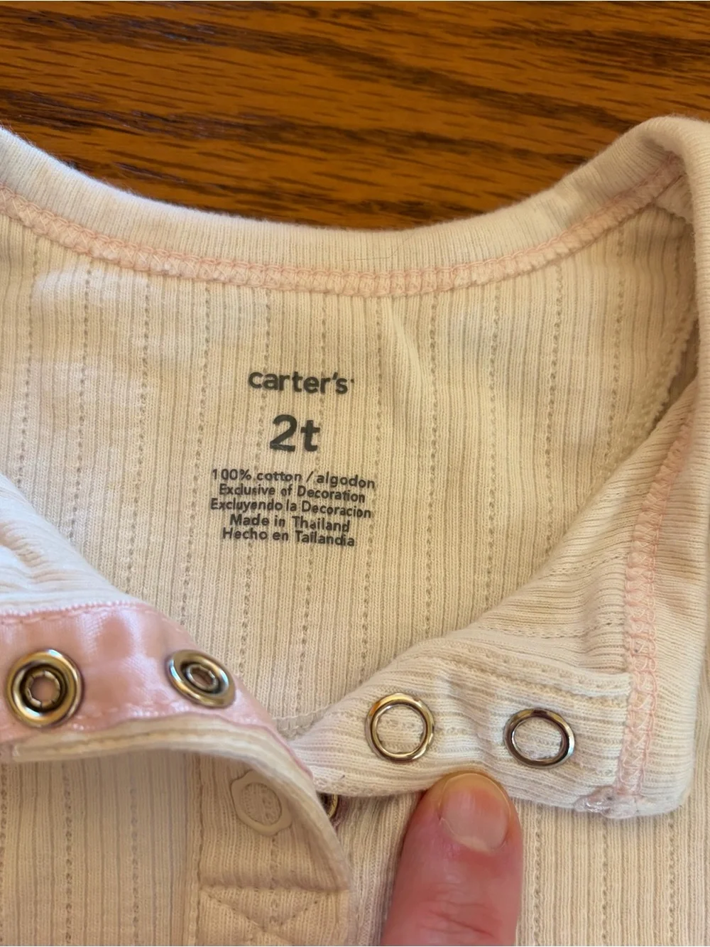 Carter's Light white Long-Sleeve Waffle Henley